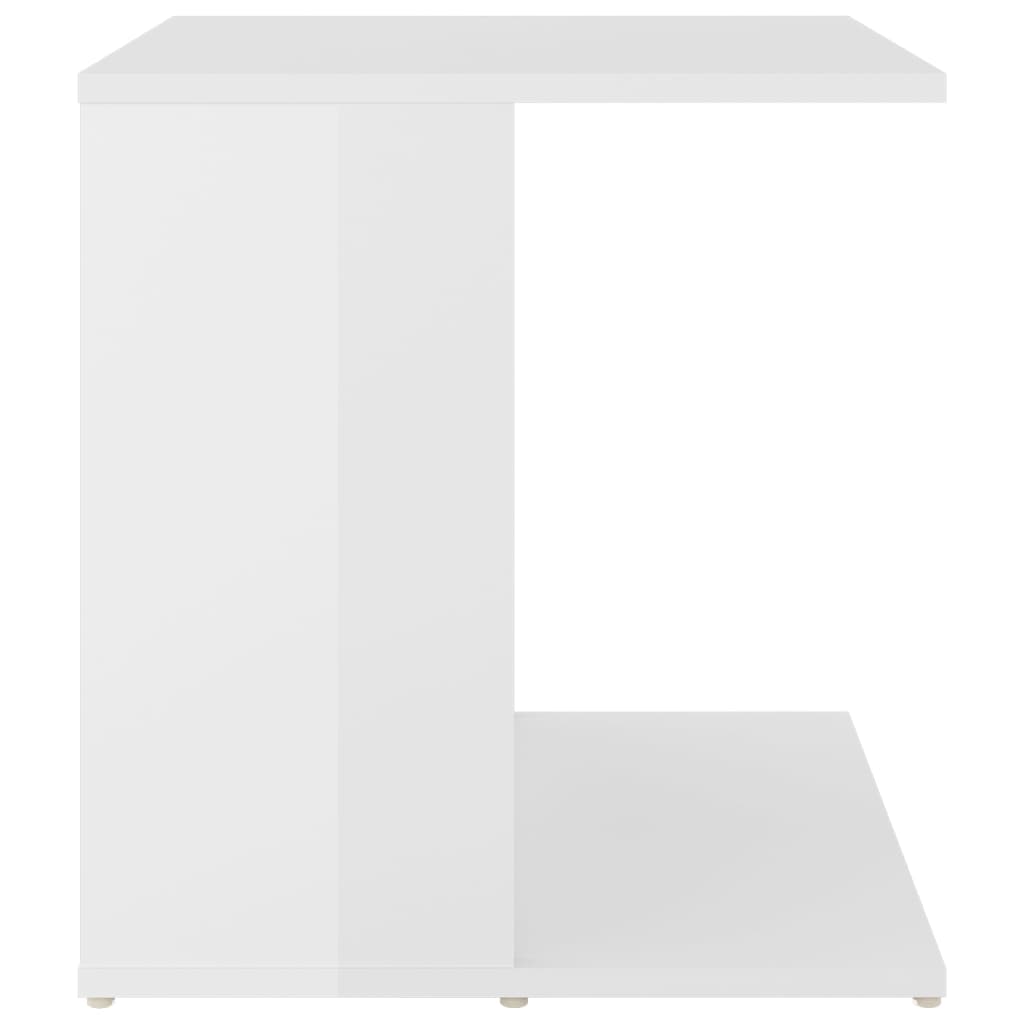 vidaXL Tavolino Bianco Lucido 45x45x48 cm in Legno Multistrato