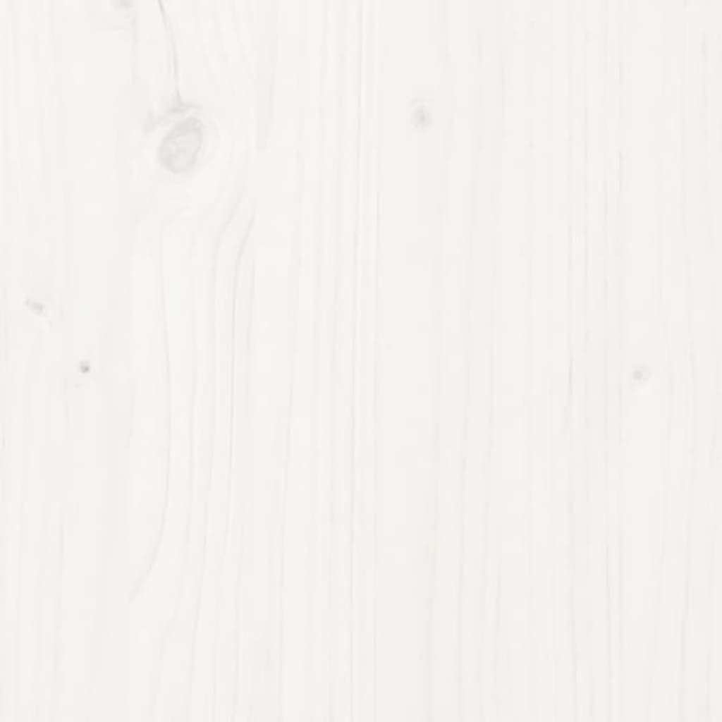 vidaXL Testiera da Parete Bianca 127,5x3x110 cm Legno Massello di Pino