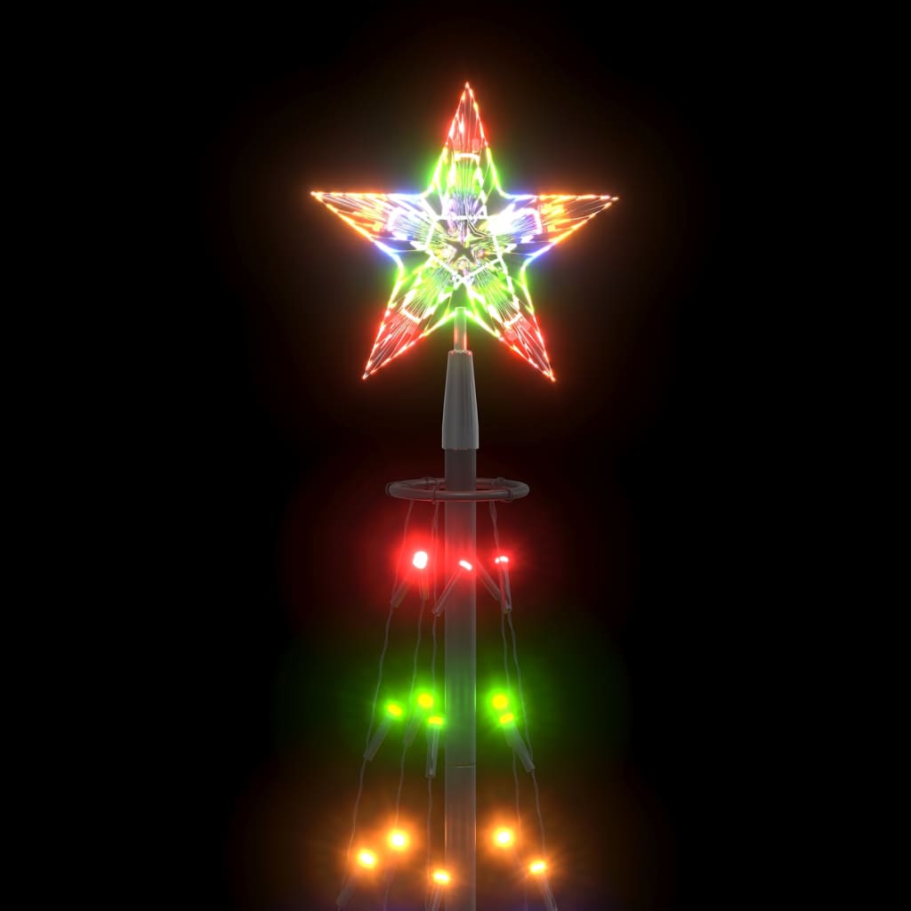 vidaXL Albero di Natale a Cono con 84 LED Colorato 50x150 cm