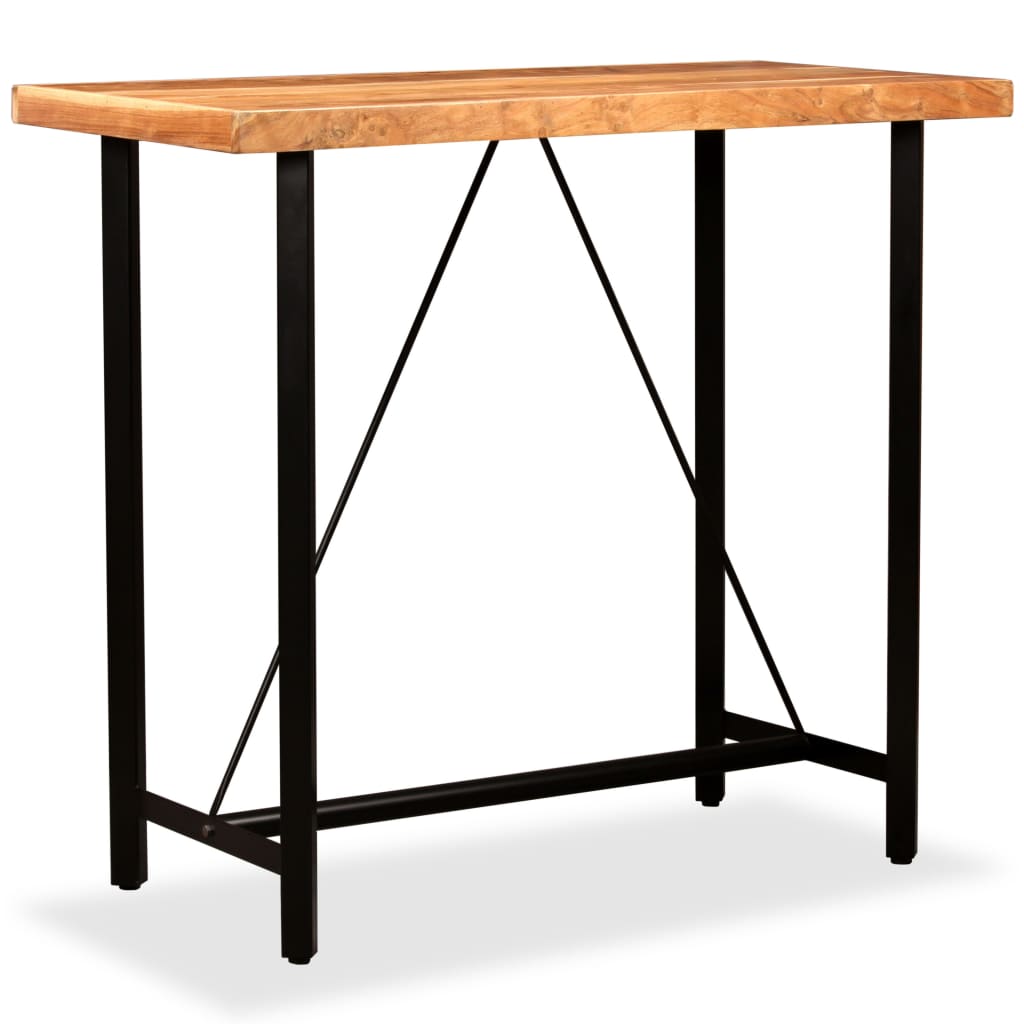 vidaXL Tavolino da Bar in Legno Massello di Acacia 120x60x107 cm