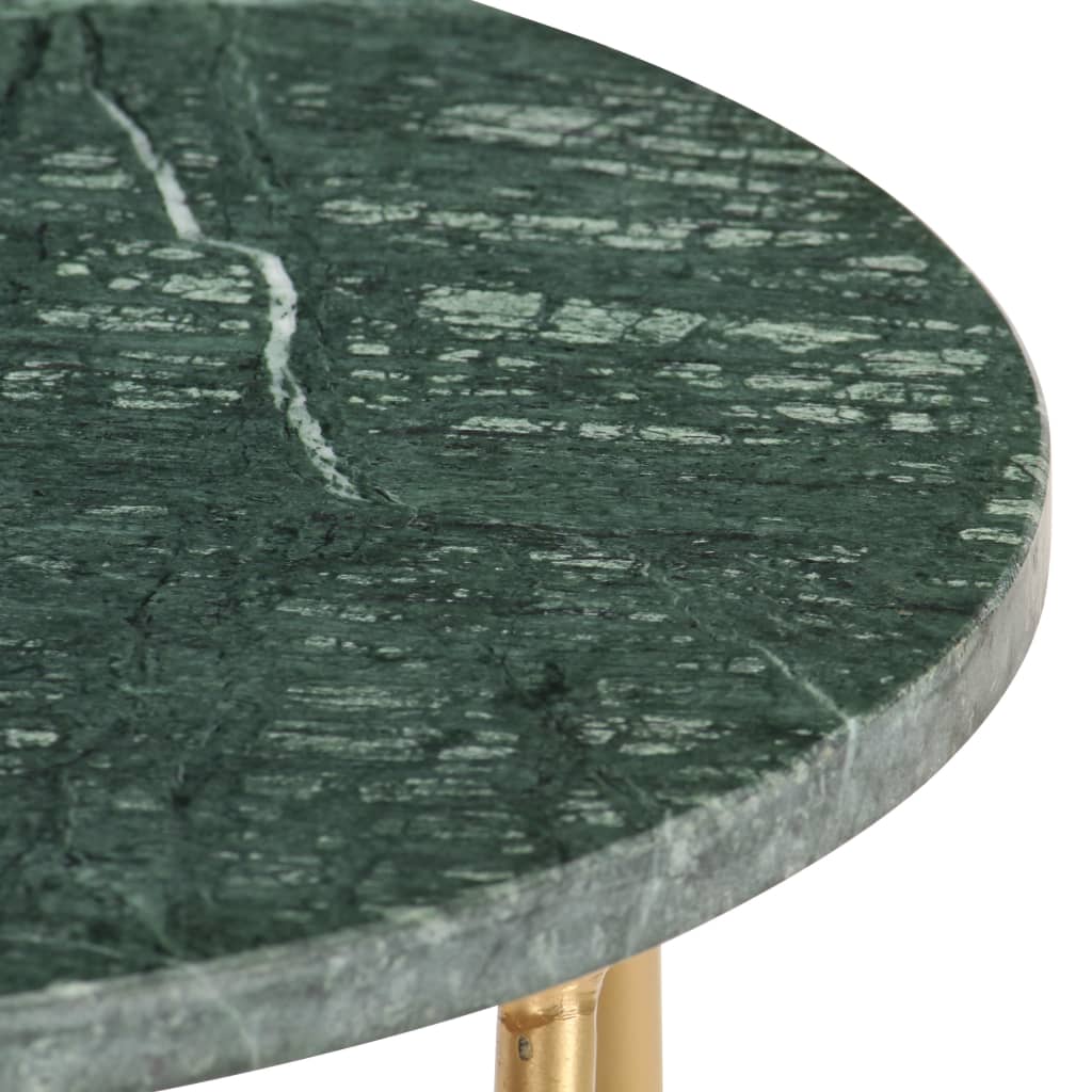 vidaXL Tavolino da Caffè Verde 40x40x40 cm Pietra Vera Testura Marmo