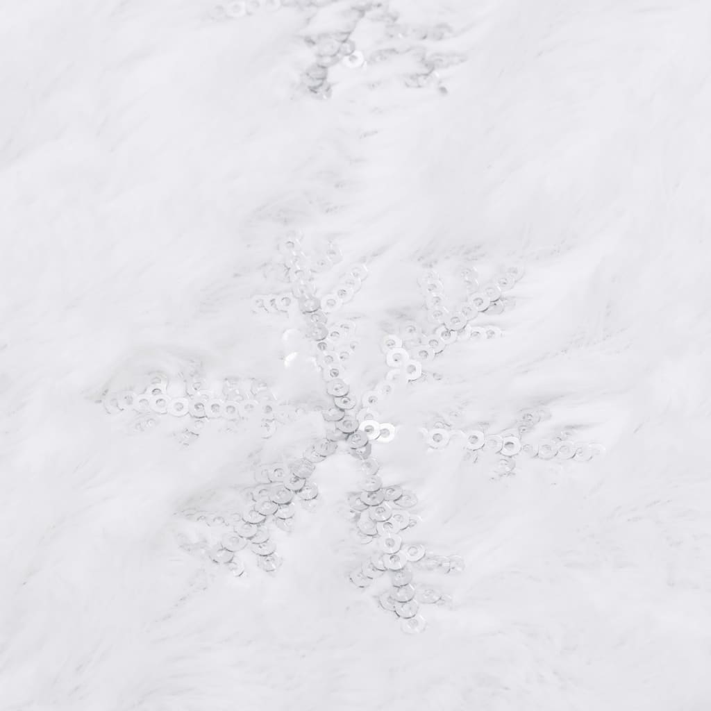 vidaXL Gonna per Albero di Natale Bianca 122 cm in Pelliccia Sintetica