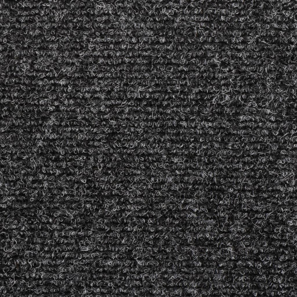 vidaXL Tappetini per Scale Tessuto Agugliato 10 pz 65x21x4 cm Grigi
