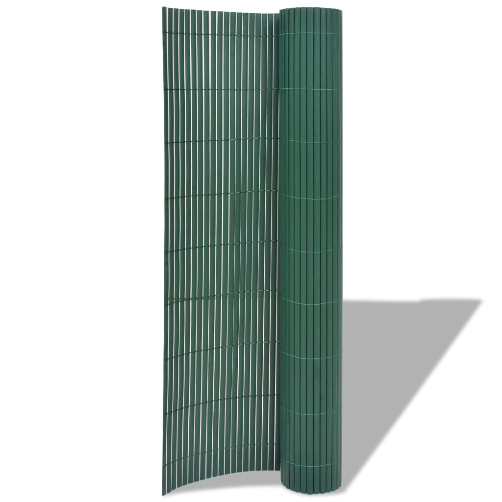 vidaXL Recinzione da Giardino a Doppio Lato in PVC 90x500 cm Verde