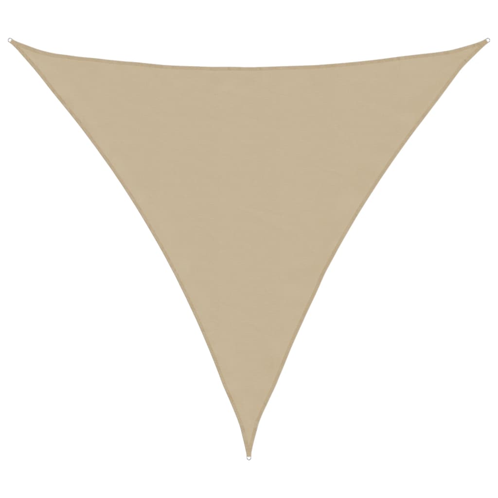 vidaXL Parasole a Vela Oxford Triangolare 3,6x3,6x3,6 m Beige