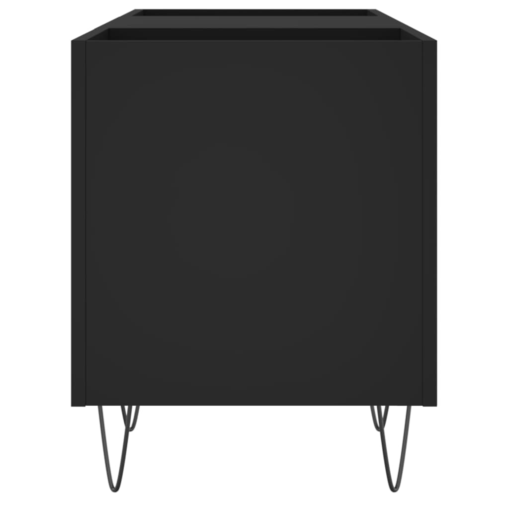 vidaXL Mobile Porta Dischi Nero 121x38x48 cm in Legno Multistrato
