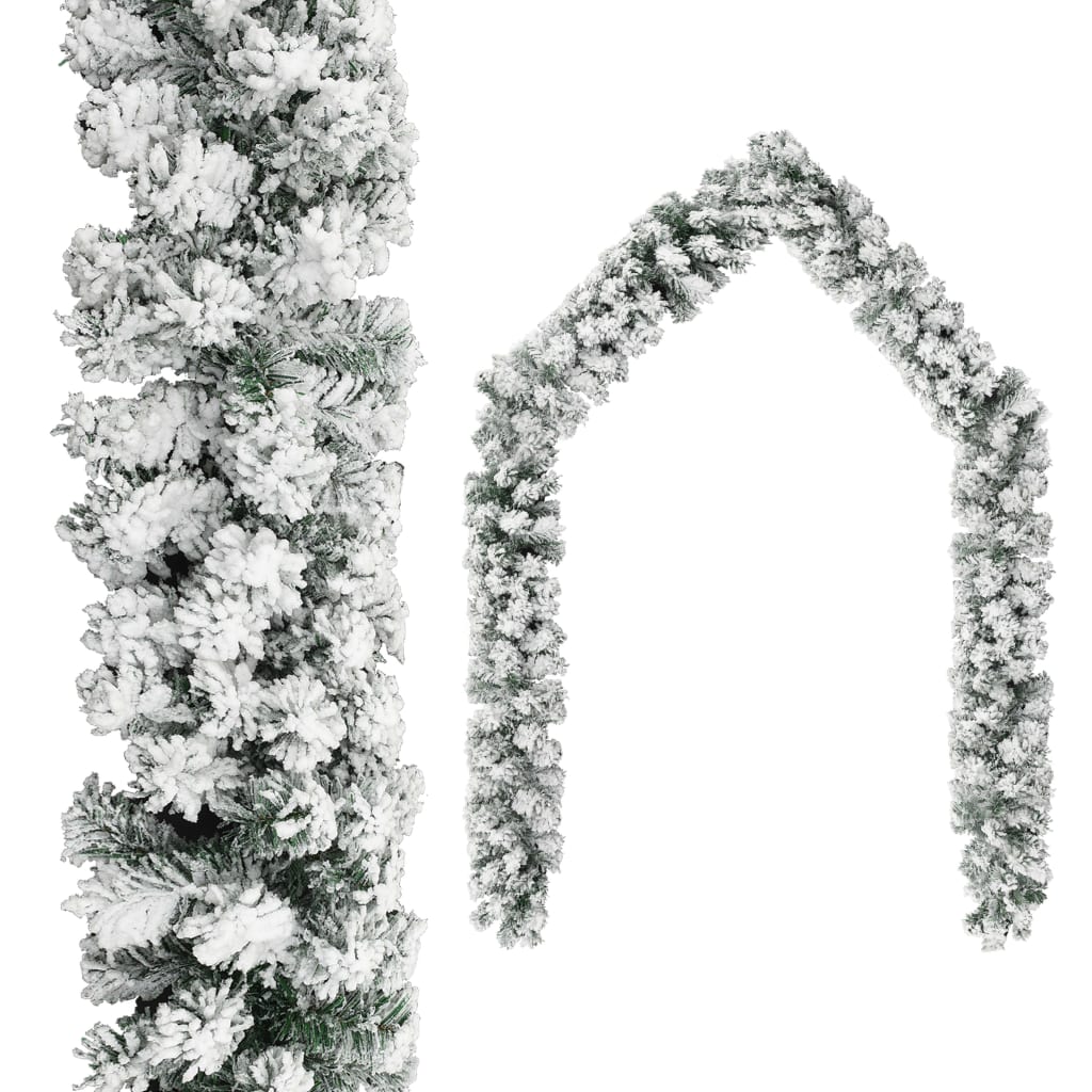 vidaXL Ghirlanda di Natale con LED e Palline Verde 5 m PVC