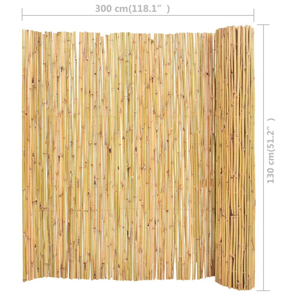 vidaXL Recinzione in Bambù 300x130 cm