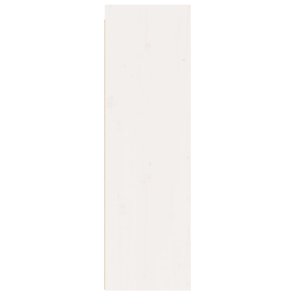 vidaXL Pensile Bianco 30x30x100 cm in Legno Massello di Pino