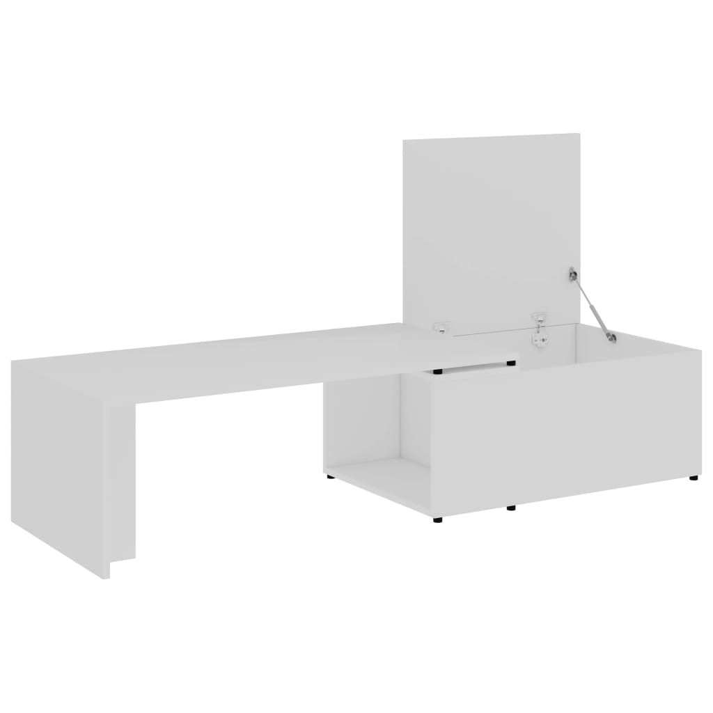 vidaXL Tavolino da Salotto Bianco 150x50x35 cm in Legno Multistrato