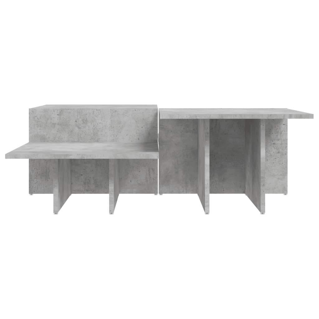 vidaXL Tavolini da Salotto 2 pz Grigio Cemento in Legno Multistrato