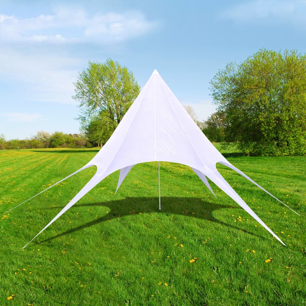 vidaXL Gazebo padiglione tenda da giardino a stella esagonale 12m