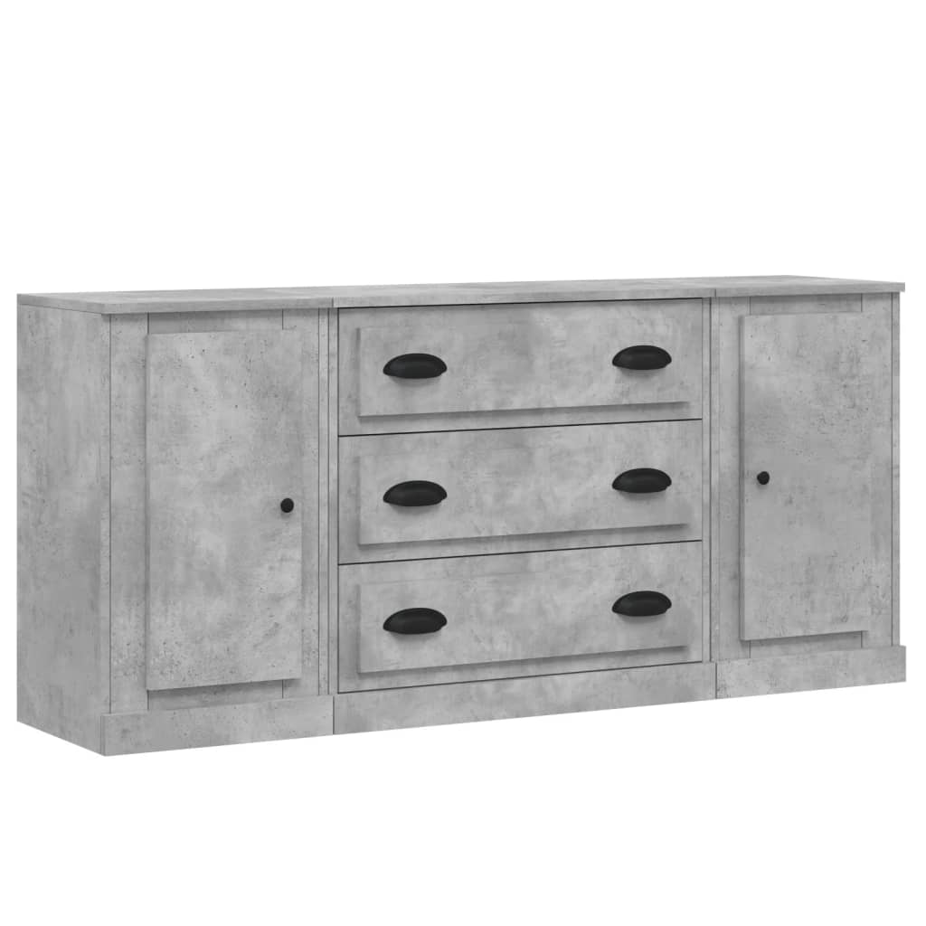 VidaXL Credenza Grigio Antico 108x30x76 Cm Legno Massello Di Paulownia 436896