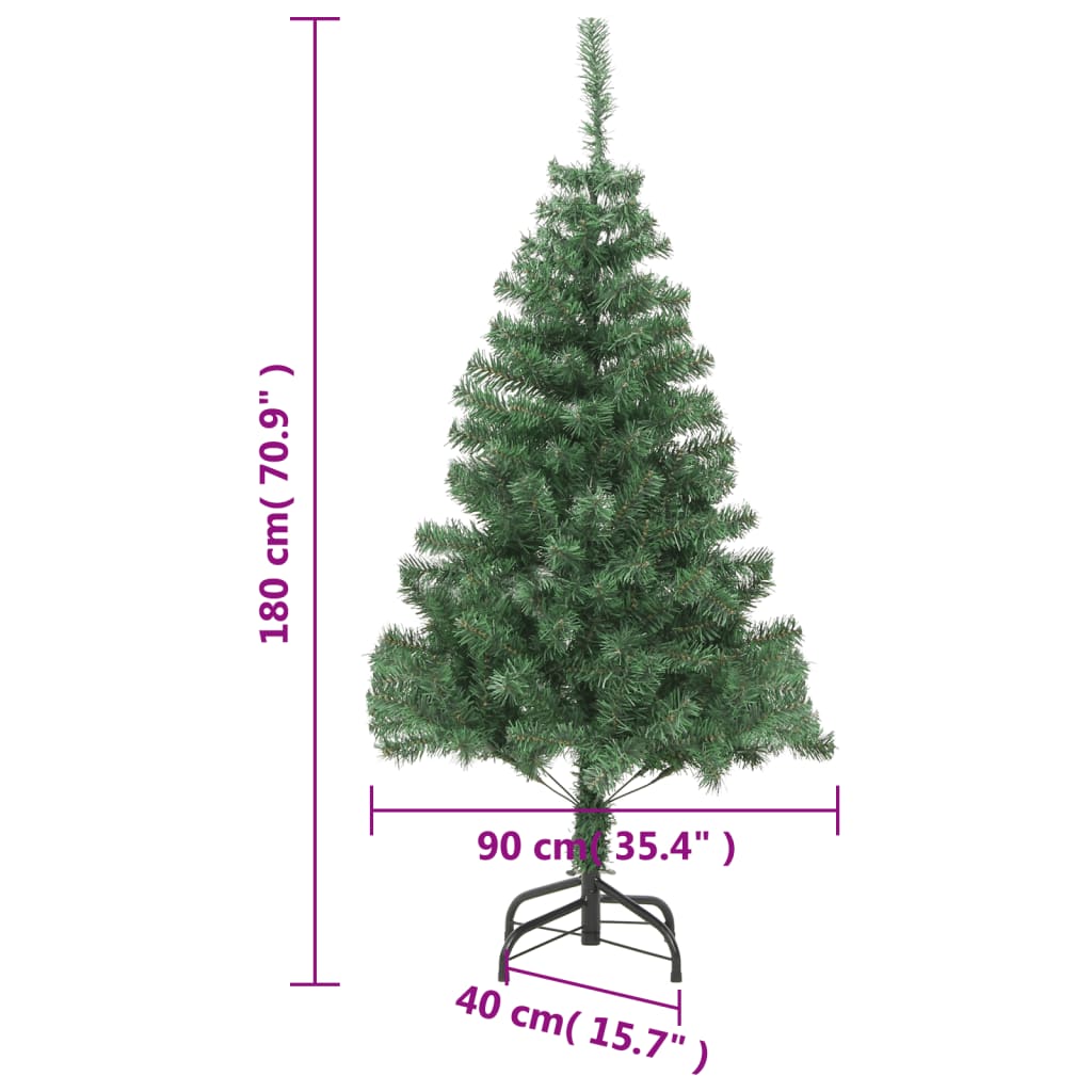 vidaXL Albero di Natale Artificiale con Supporto 180 cm 564 Rami