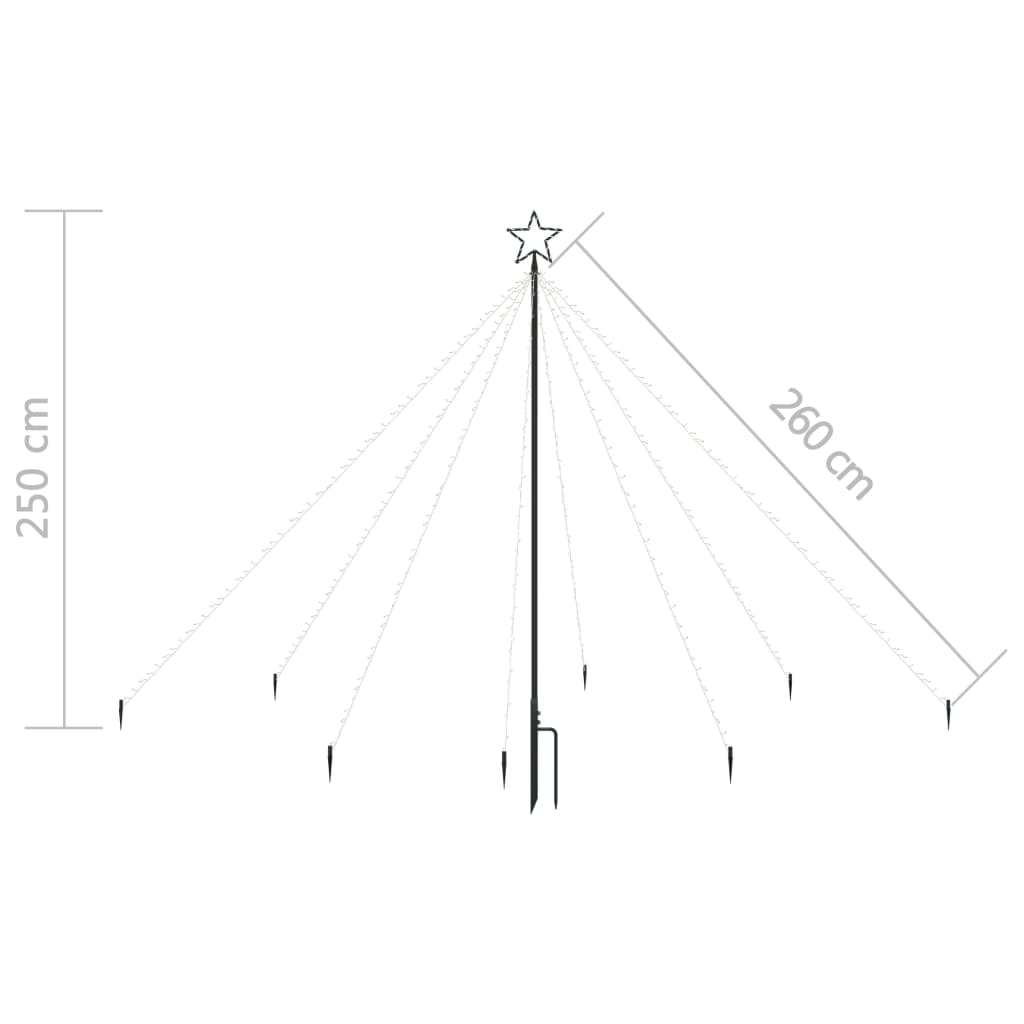 vidaXL Luci per Albero di Natale Interni Esterni 400 LED Blu 2,5 m