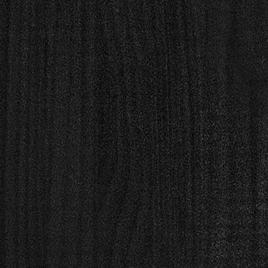 vidaXL Fioriera da Giardino Nera 50x50x70 cm Legno Massello di Pino