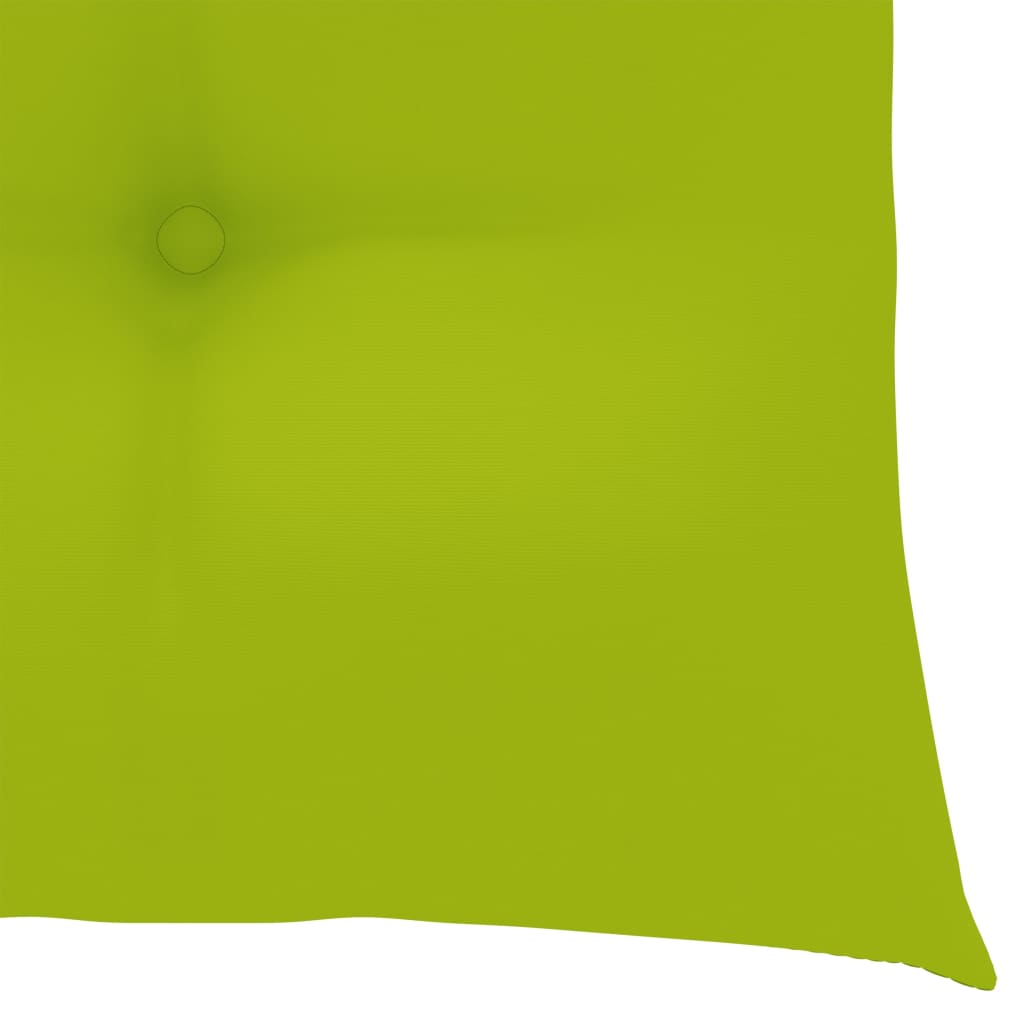 vidaXL Set da Bistrot 3 pz con Cuscini Verde Brillante Legno di Teak