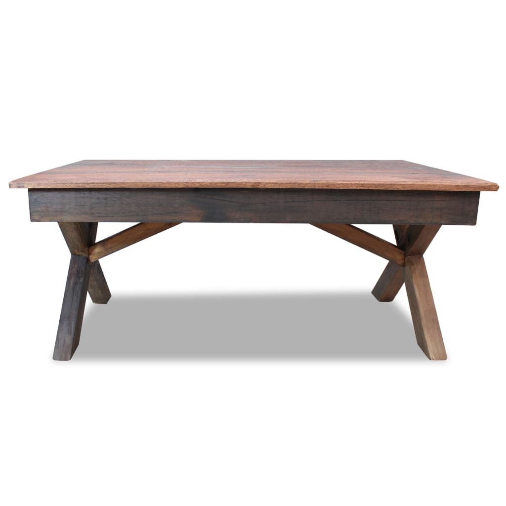 vidaXL Tavolino da Salotto in Legno Massello di Recupero 110x60x45 cm