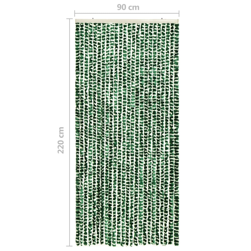 vidaXL Zanzariera Verde e Bianco 90x220 cm Ciniglia