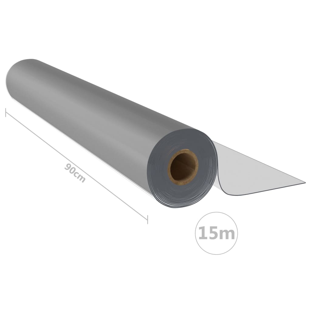 vidaXL Protezione Tavolo Opaca 0,9x15 m 2 mm in PVC
