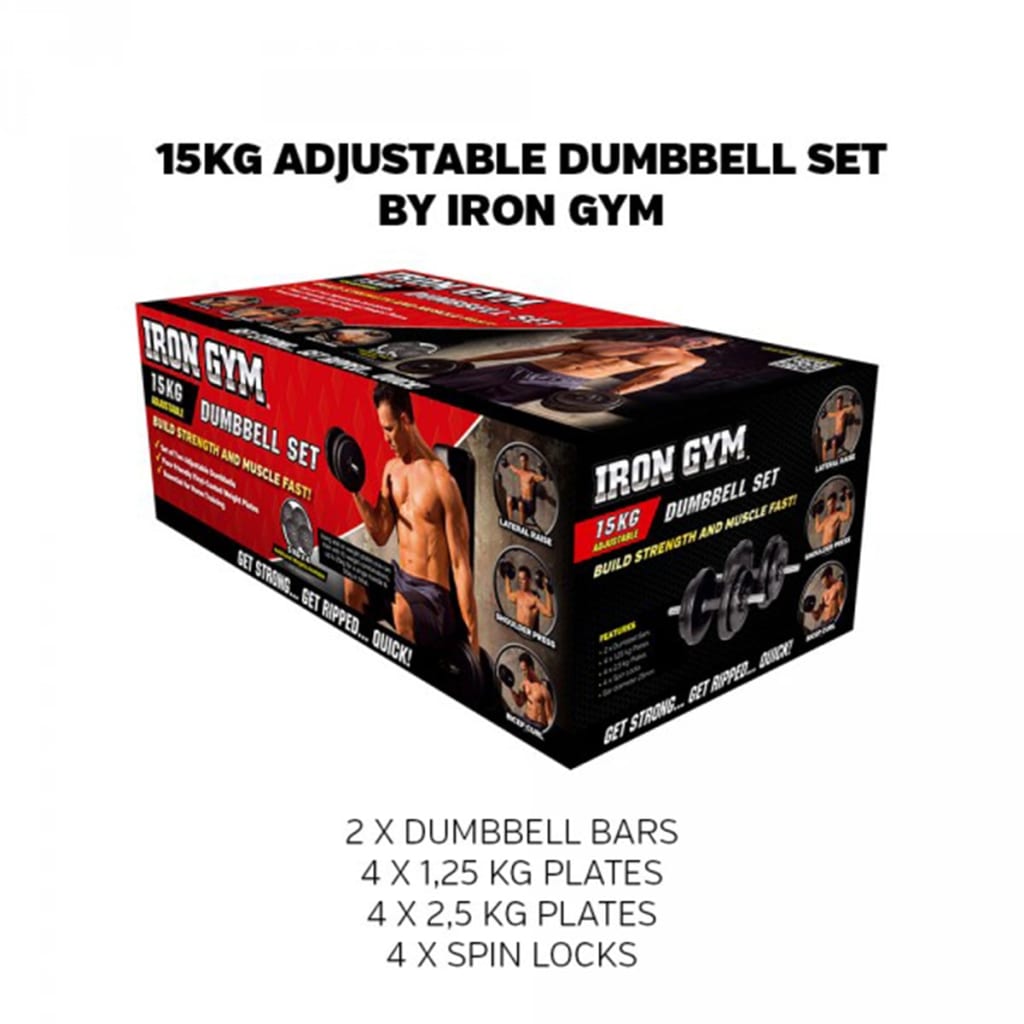 Iron Gym Set Manubri Regolabile 15 kg IRG031