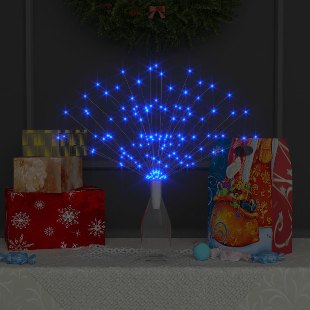 vidaXL Luci di Natale Fuochi d'Artificio Blu 20 cm 1400 LED