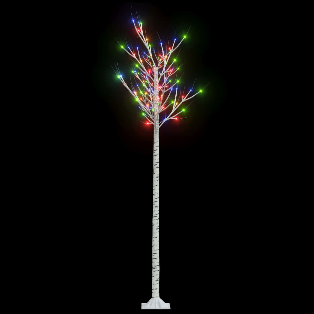 vidaXL Albero Natale 200 LED 2,2 m Salice Colorato Interno Esterno