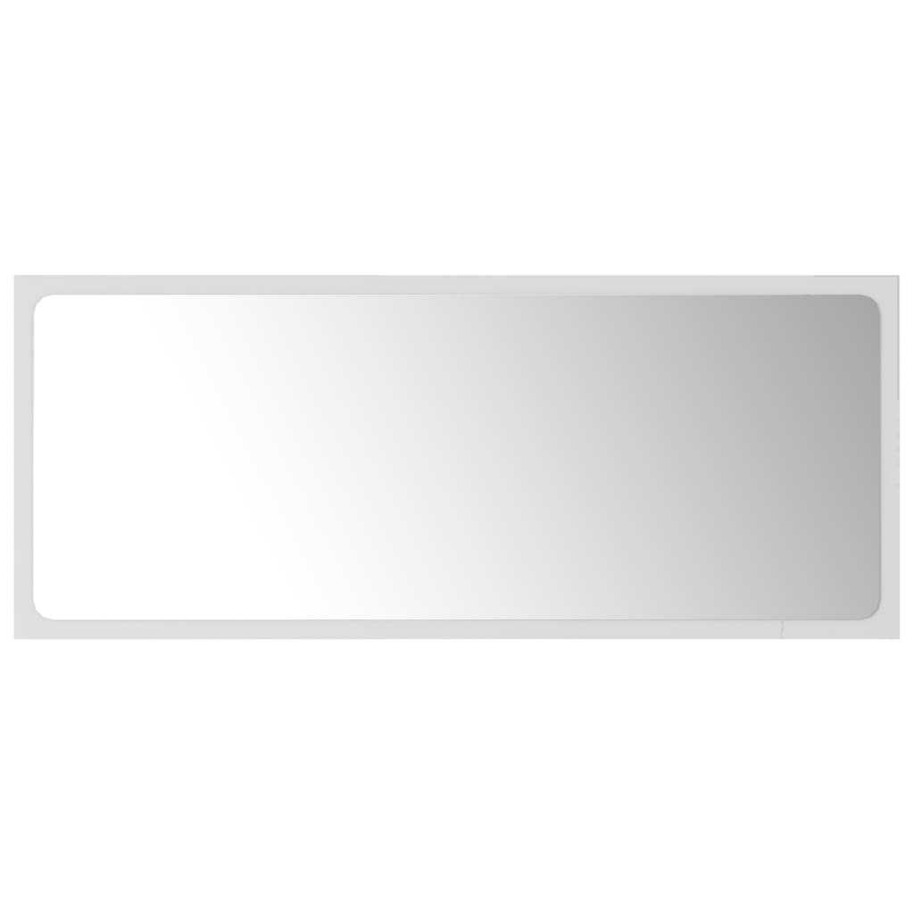 vidaXL Specchio da Bagno Bianco 90x1,5x37 cm in Legno Multistrato