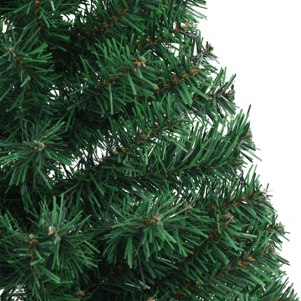 vidaXL Albero di Natale Artificiale Metà con Supporto Verde 150 cm PVC