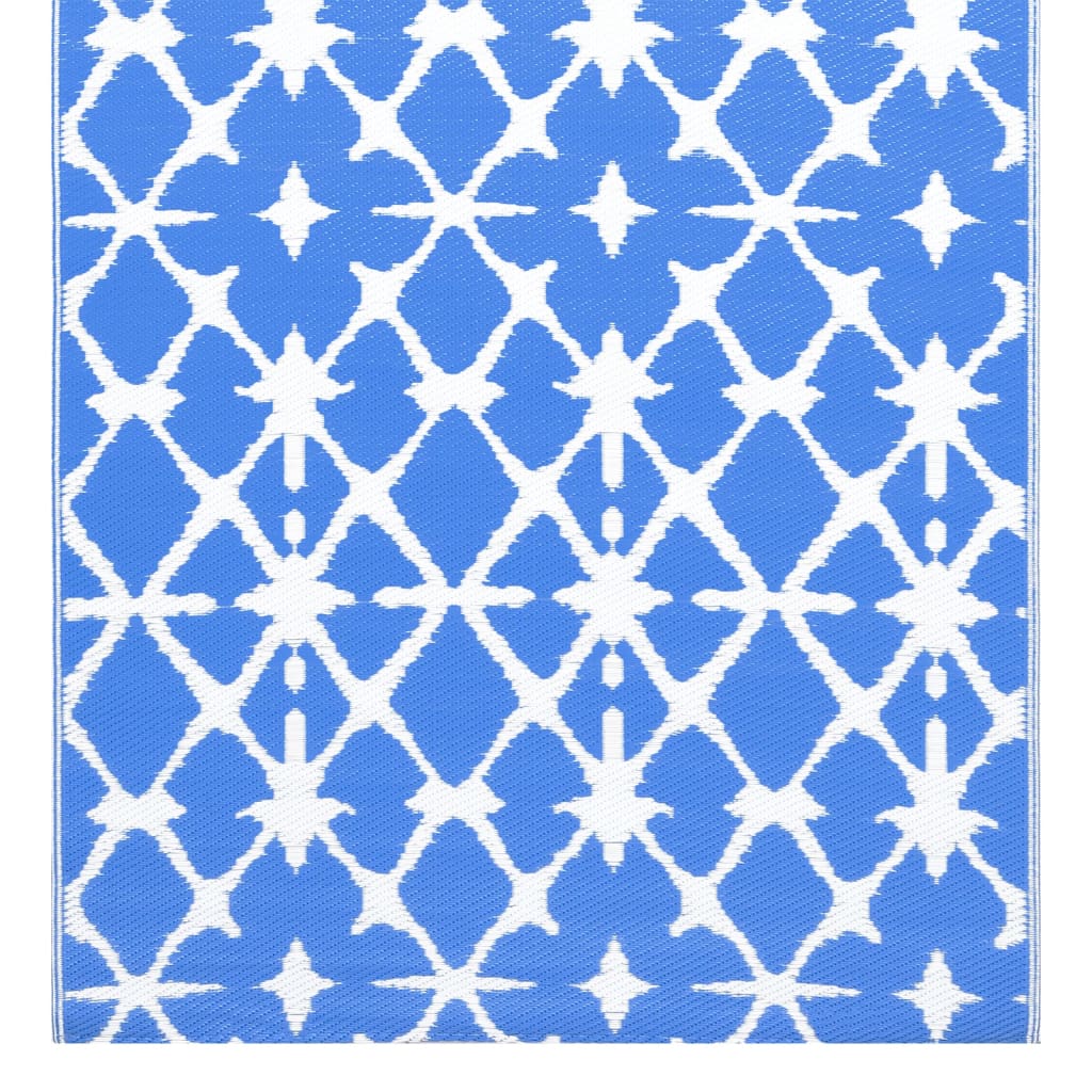 vidaXL Tappeto da Esterni Blu e Bianco 120x180 cm in PP