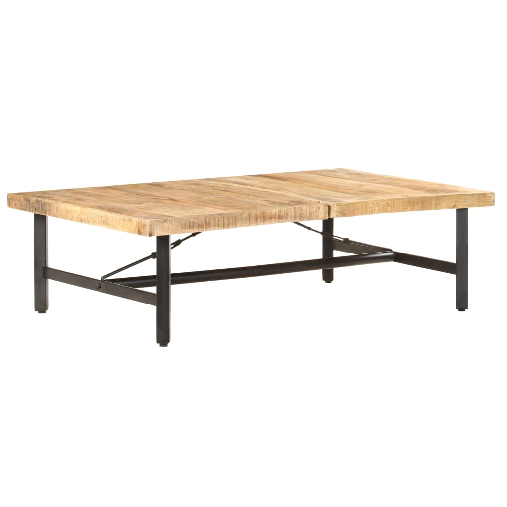 vidaXL Tavolino da Salotto in Legno Massello di Mango 142x90x42 cm