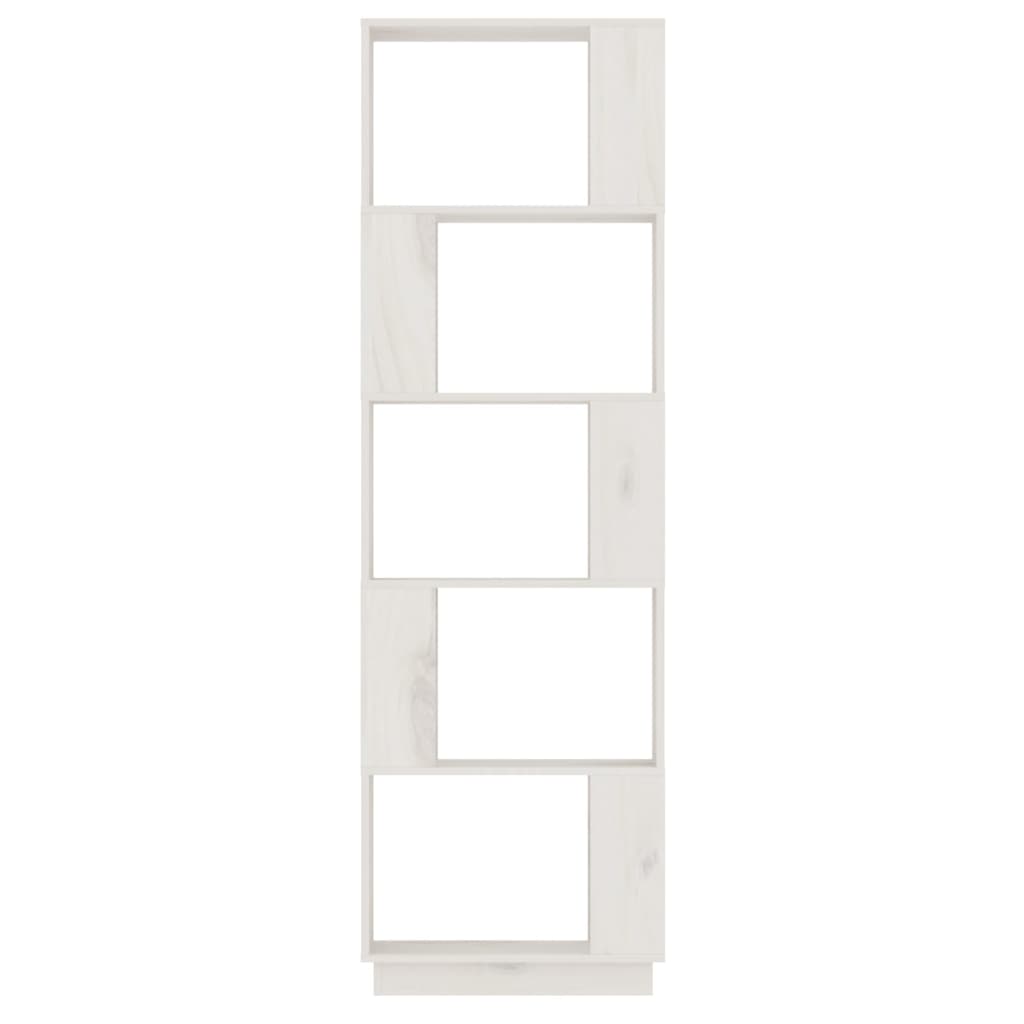 vidaXL Libreria/Divisorio Bianco 51x25x163,5 cm Legno Massello di Pino