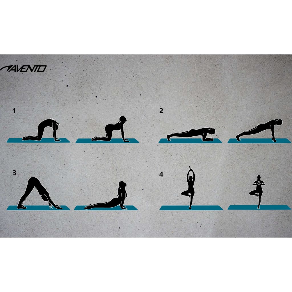 Avento Tappetino per Fitness/Yoga in Schiuma NBR Grigio