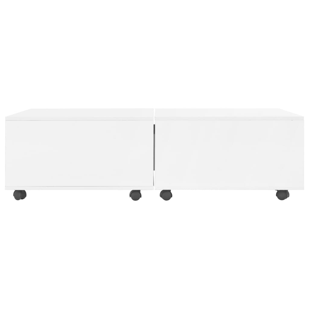 vidaXL Tavolino da Salotto Bianco Lucido 120x60x35 cm