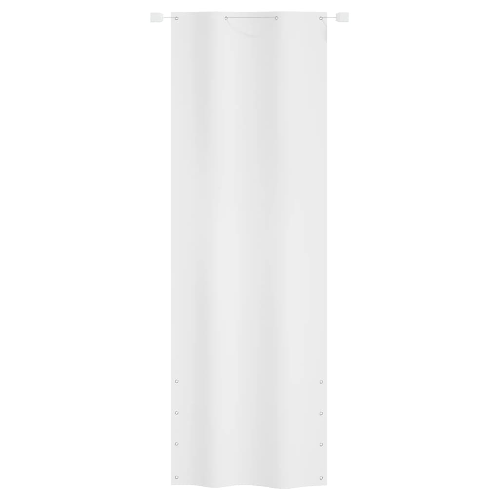 vidaXL Paravento per Balcone Bianco 80x240 cm in Tessuto Oxford