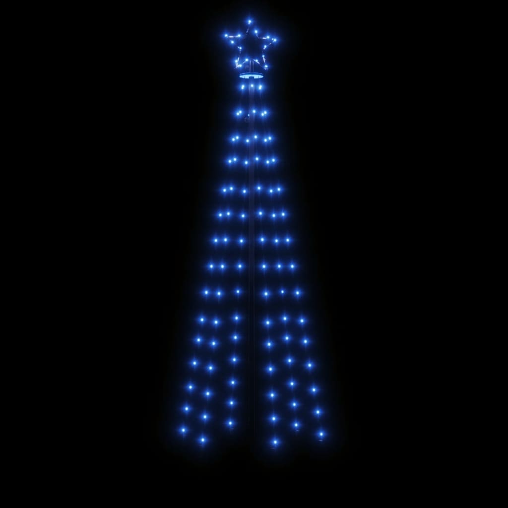 vidaXL Albero di Natale con Puntale Blu 108 LED 180 cm