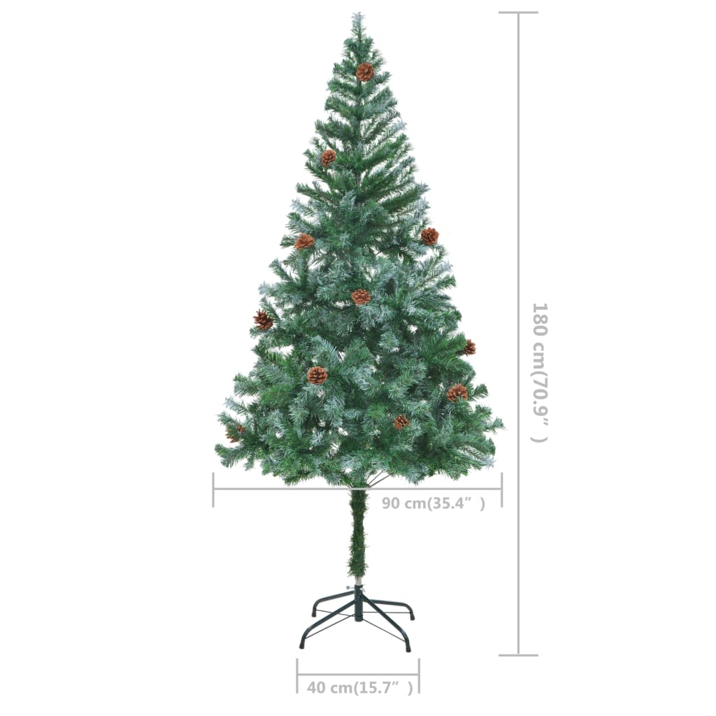 vidaXL Albero di Natale Artificiale con Pigne 180 cm