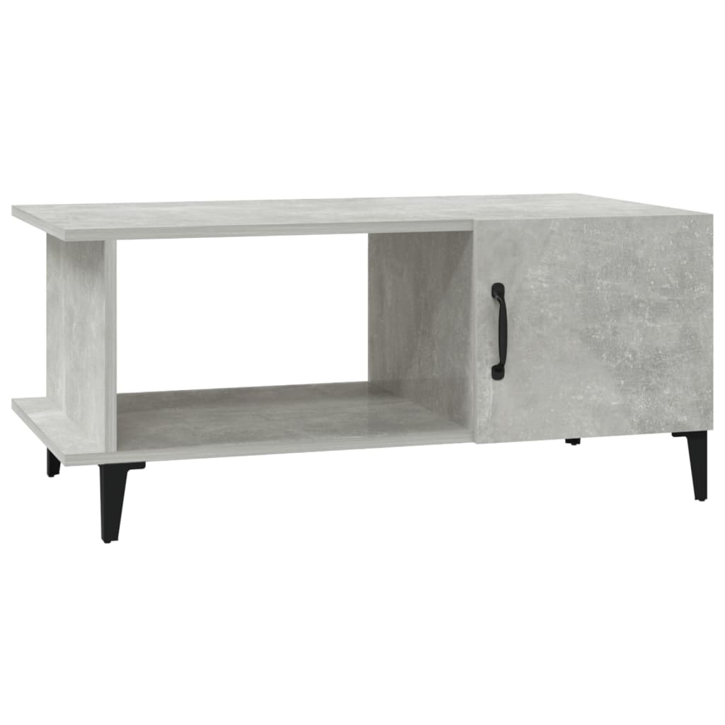 VidaXL Tavolino Da Salotto Grigio Cemento 90x50x35 Cm – 2 Cassetti E Ripiano, Legno Multistrato - 4