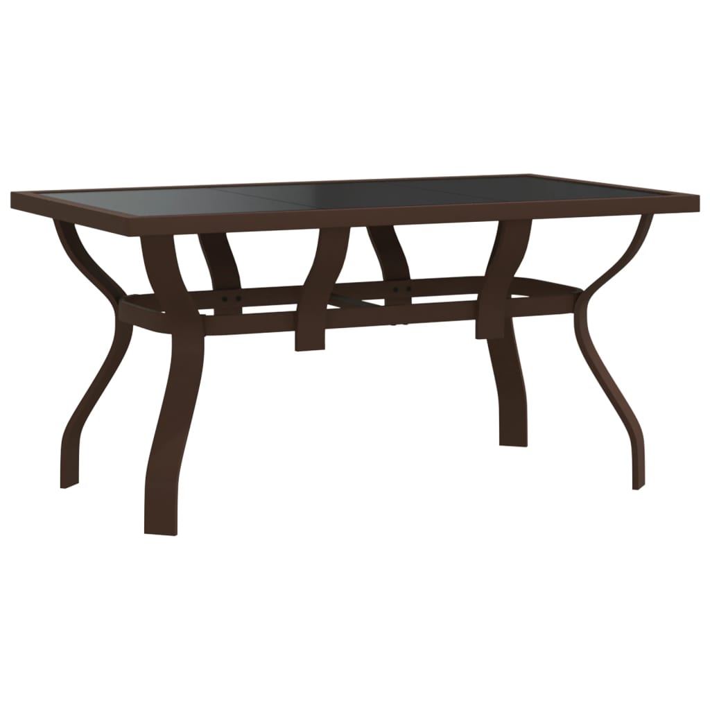 VidaXL Tavolo Da Giardino In Polyrattan Marrone 200x200x74 Cm – Piano In Vetro Temperato, Resistente Alle Intemperie - 5