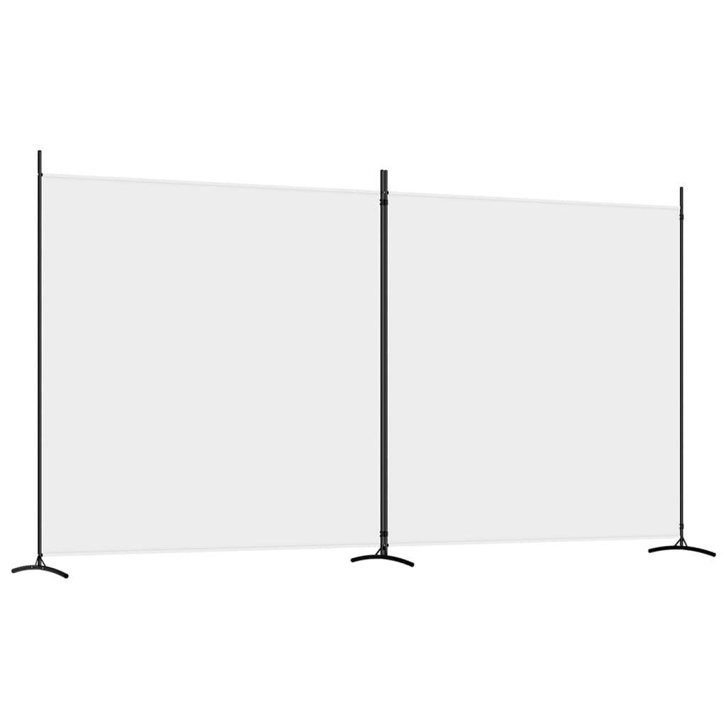 Parete divisoria a 6 pannelli Bianco 240x200 cm Tessuto