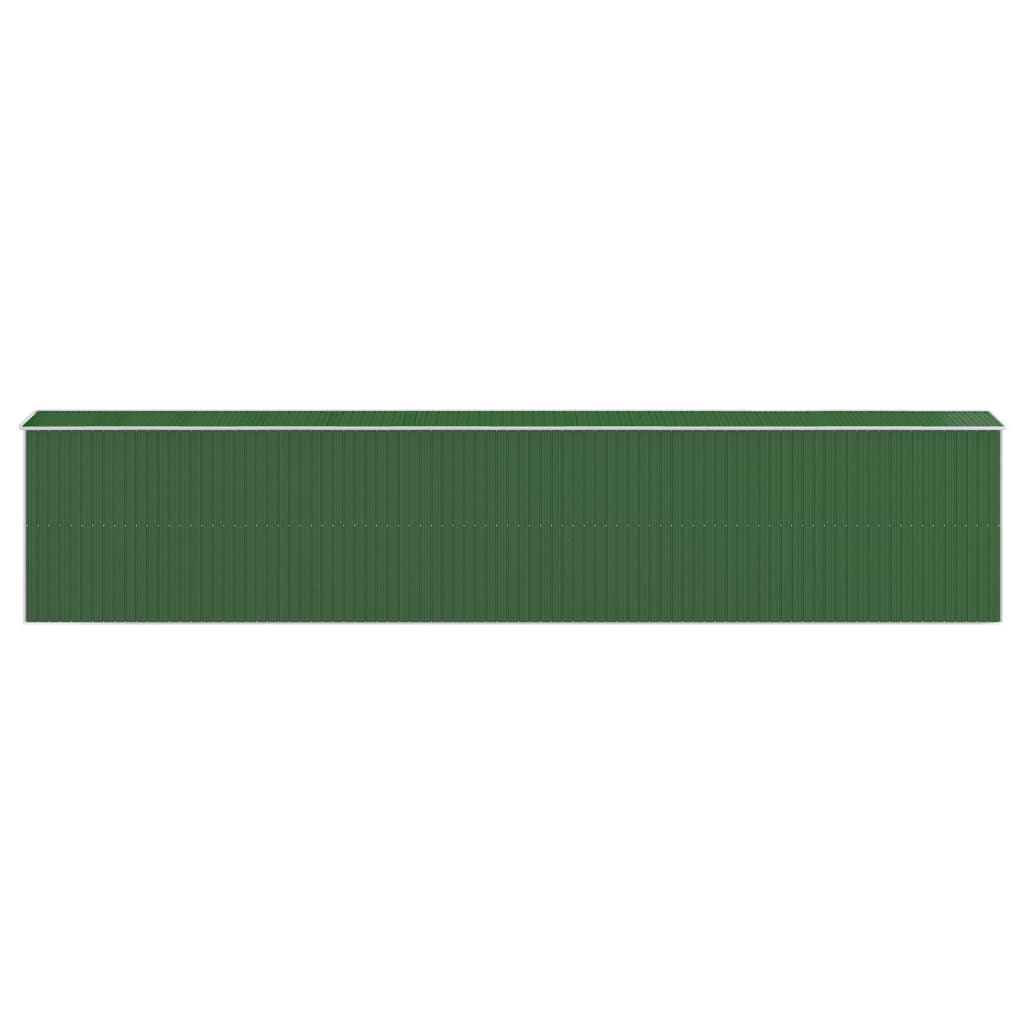 vidaXL Capanno da Giardino Verde 192x1021x223 cm Acciaio Zincato