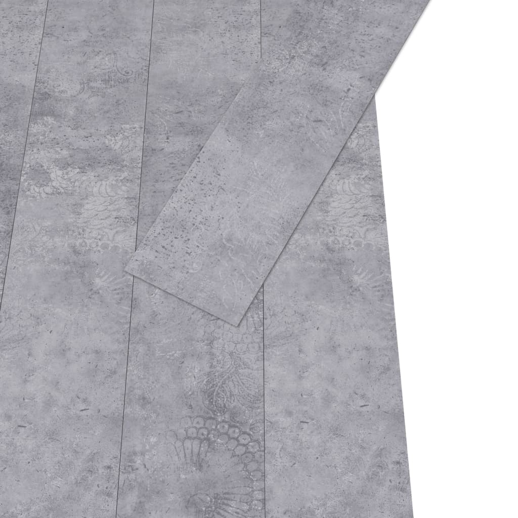 vidaXL Listoni Pavimento in PVC 4,46 m² 3 mm Autodesivi Grigio Cemento
