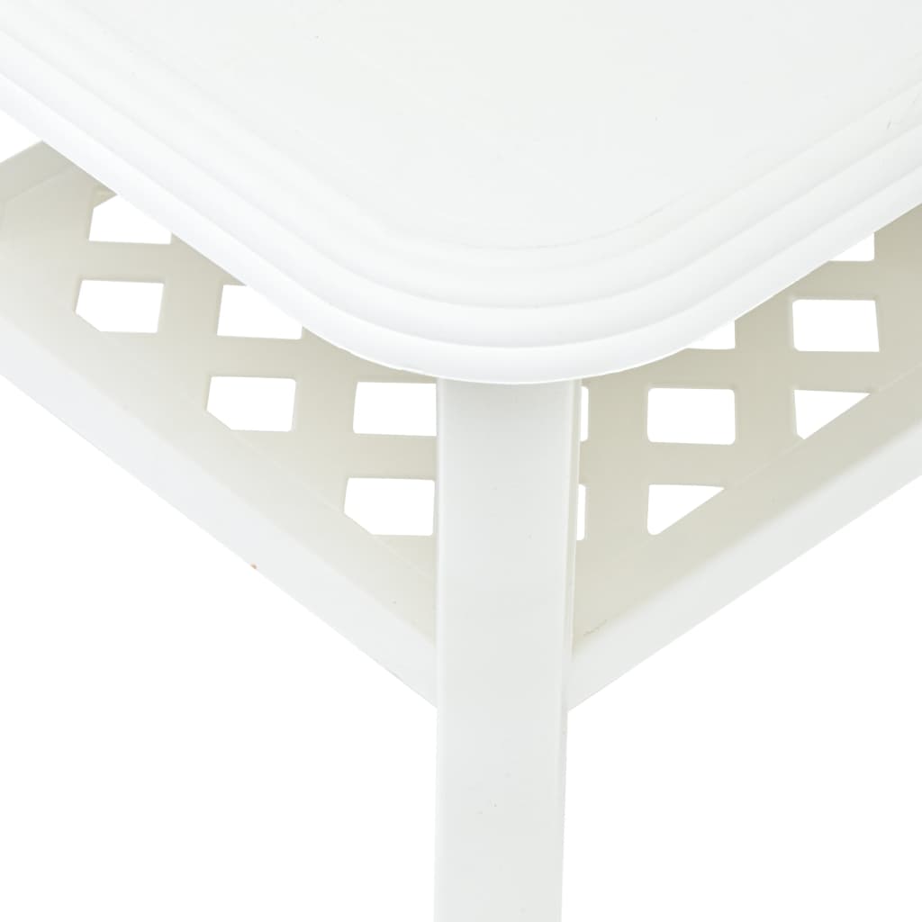 vidaXL Tavolino da Caffè Bianco 90x60x46 cm in Plastica