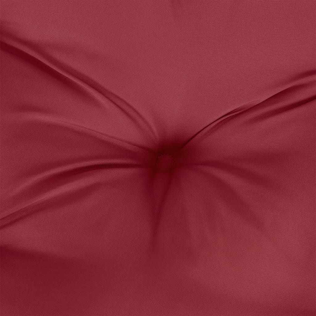 vidaXL Cuscino per Pallet 80 x 80 x 12 cm Rosso Vino in Tessuto