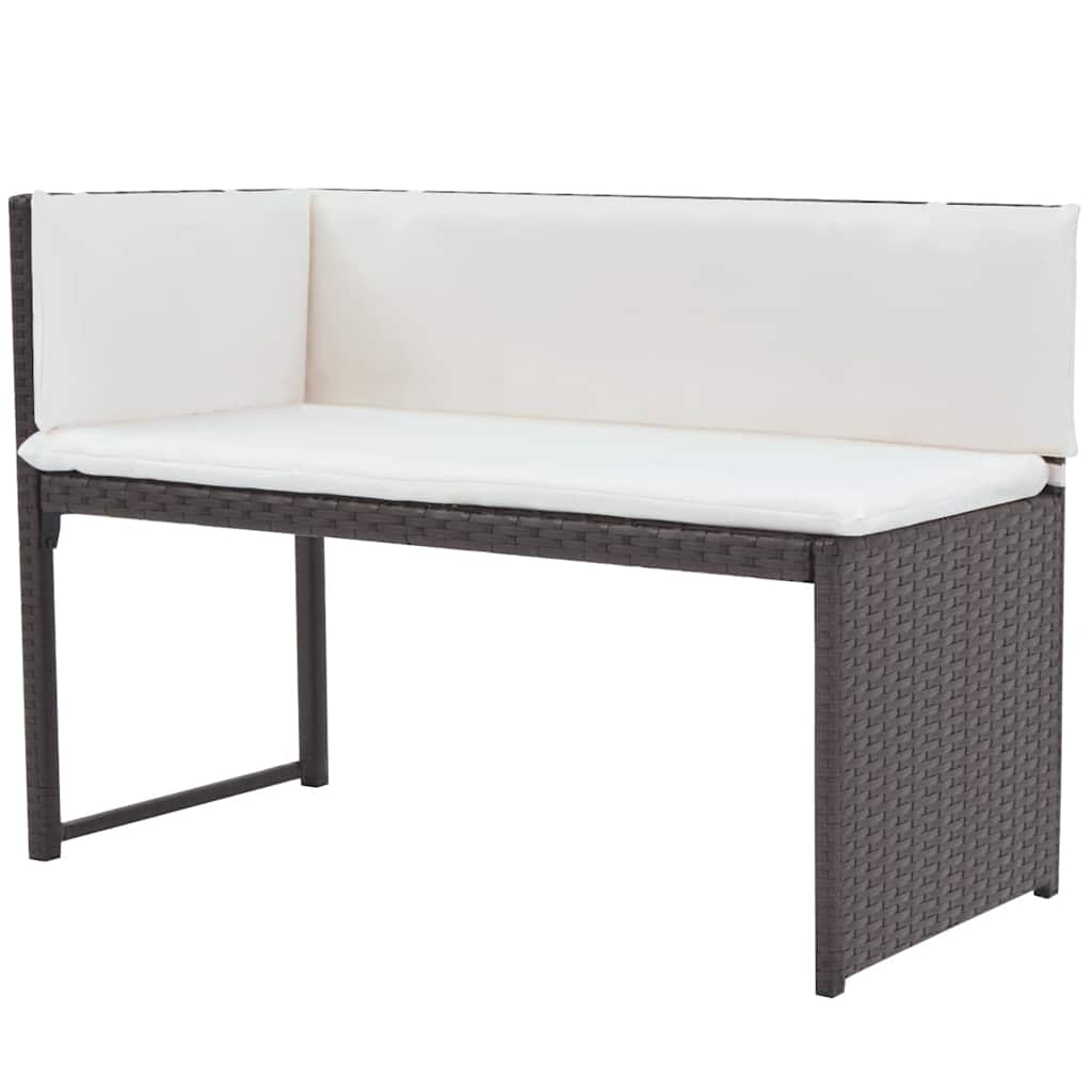 Tavolo Da Giardino Pieghevole In HDPE E Rattan Sintetico Marrone - 120x60x74 Cm, Già Montato, Leggero E Resistente