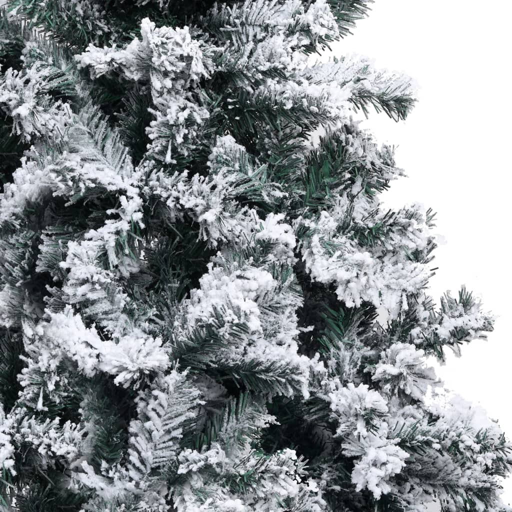vidaXL Albero di Natale Artificiale con Luci LED e Neve Verde 400 cm
