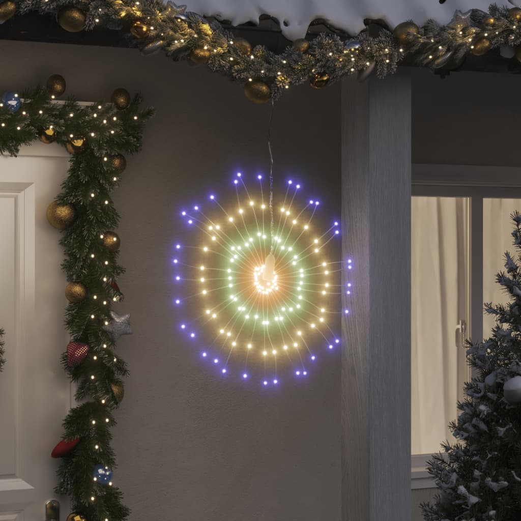 vidaXL Illuminazioni di Natale Galassia 140 LED 8pz Multicolore 17 cm