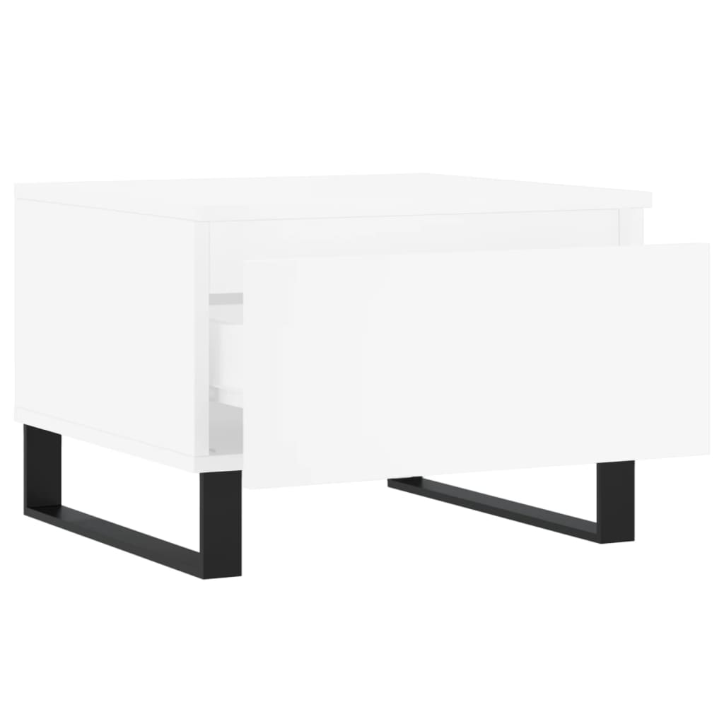 vidaXL Tavolino da Salotto Bianco 50x46x35 cm in Legno Multistrato