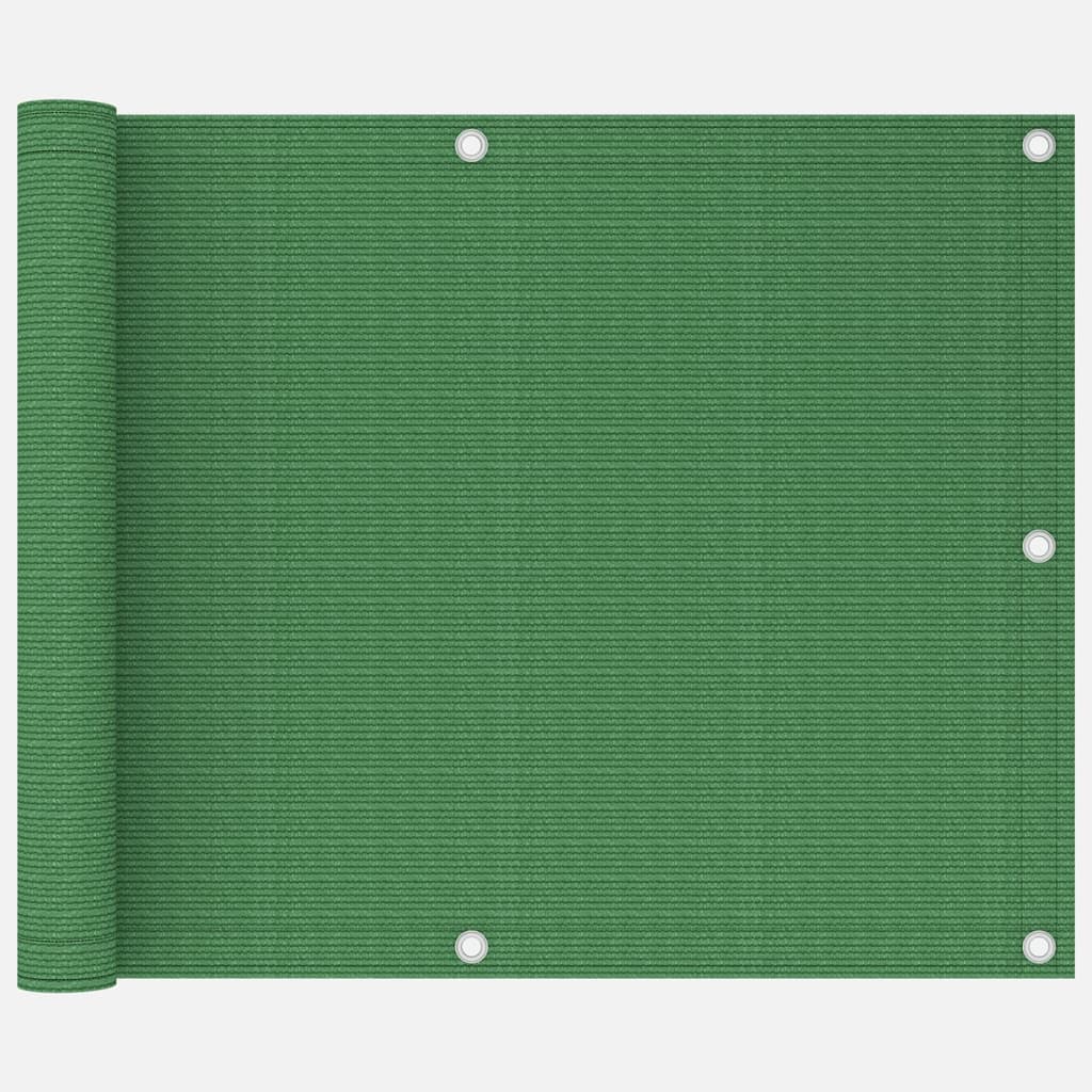 vidaXL Paravento da Balcone Verde Chiaro 75x600 cm in HDPE