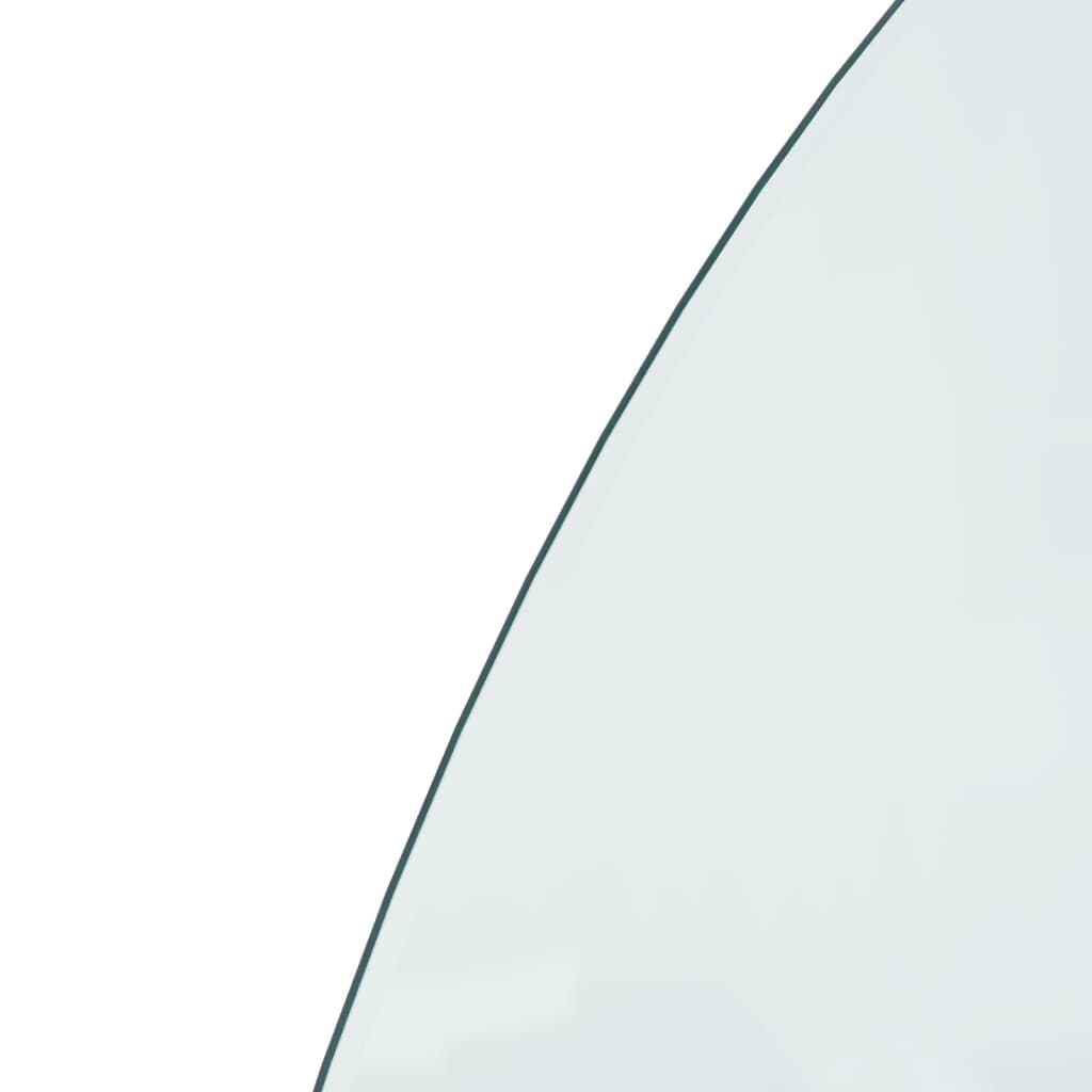 vidaXL Lastra in Vetro per Caminetto Semicircolare 1000x600 mm